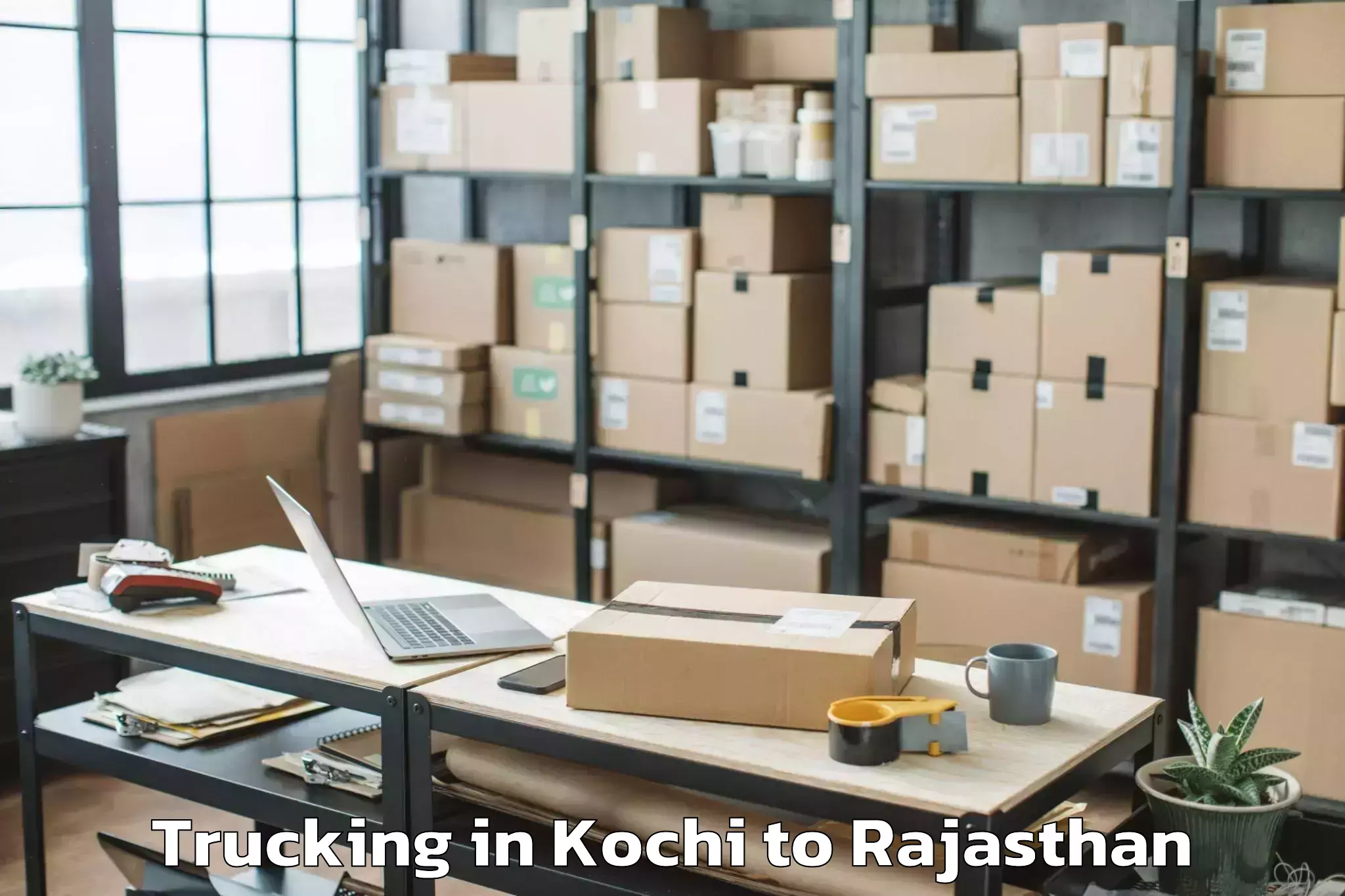 Comprehensive Kochi to Jecrc University Jaipur Trucking